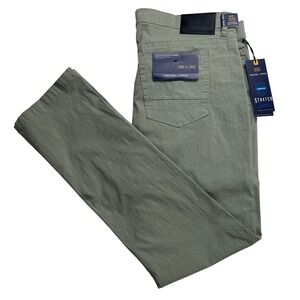 Nickel & Iron Mens Modern Slim Taper Stretch Pants 38x32 Light Sage five pocket